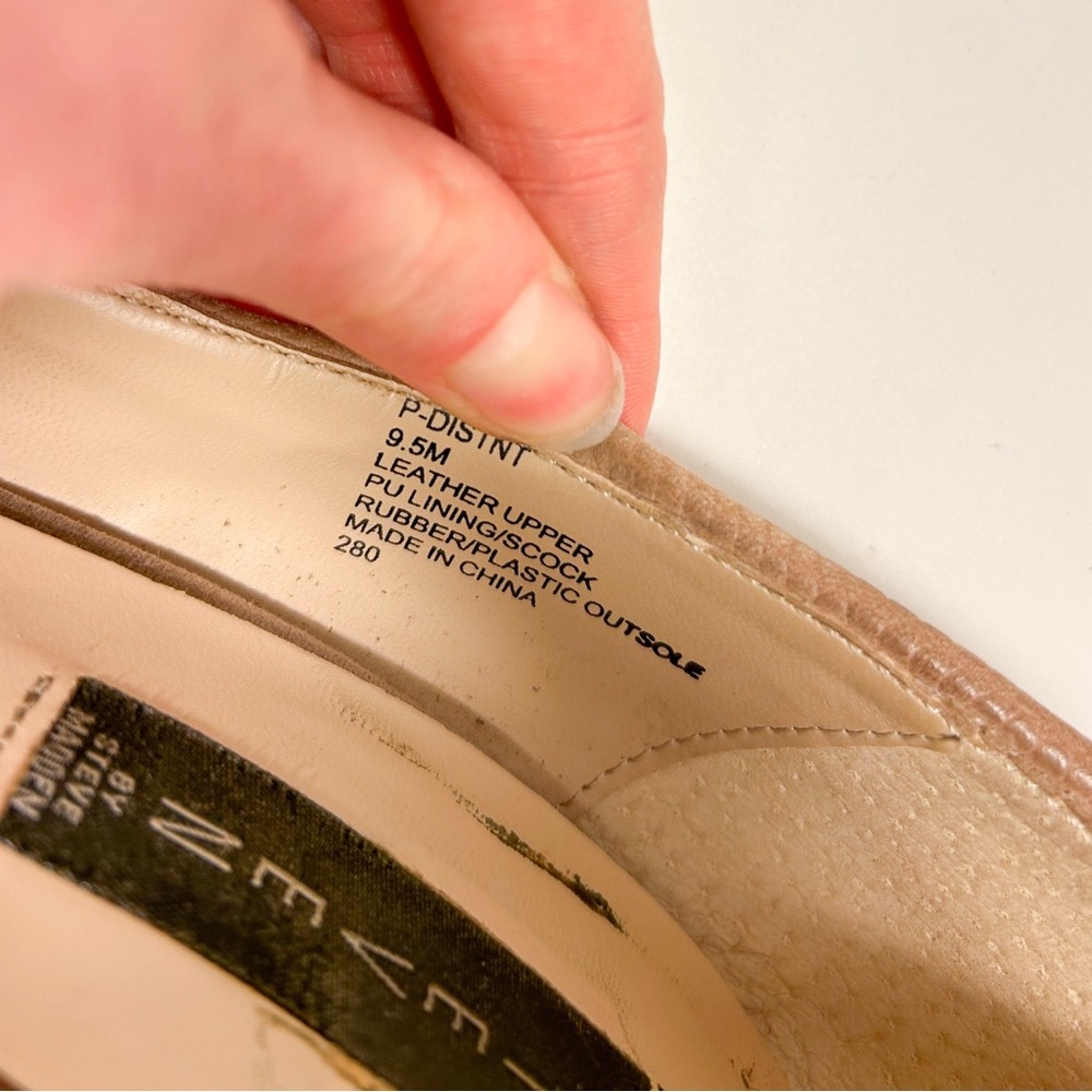 Steve Madden suede nude pointed toe high heeled beige stiletto pumps US 9.5 - Picture 8 of 8